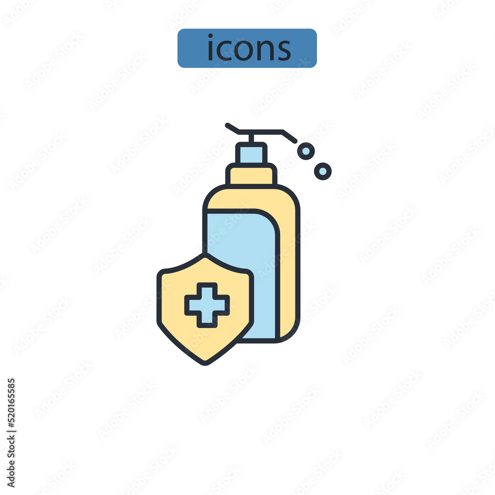 antiseptic icons symbol vector elements for infographic web antiseptic icons symbol vector elements for infographic web