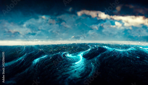 Fantasy seascape with beaut...