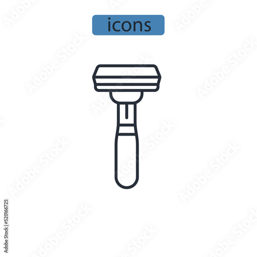 Razor icons symbol vector elements for infographic web