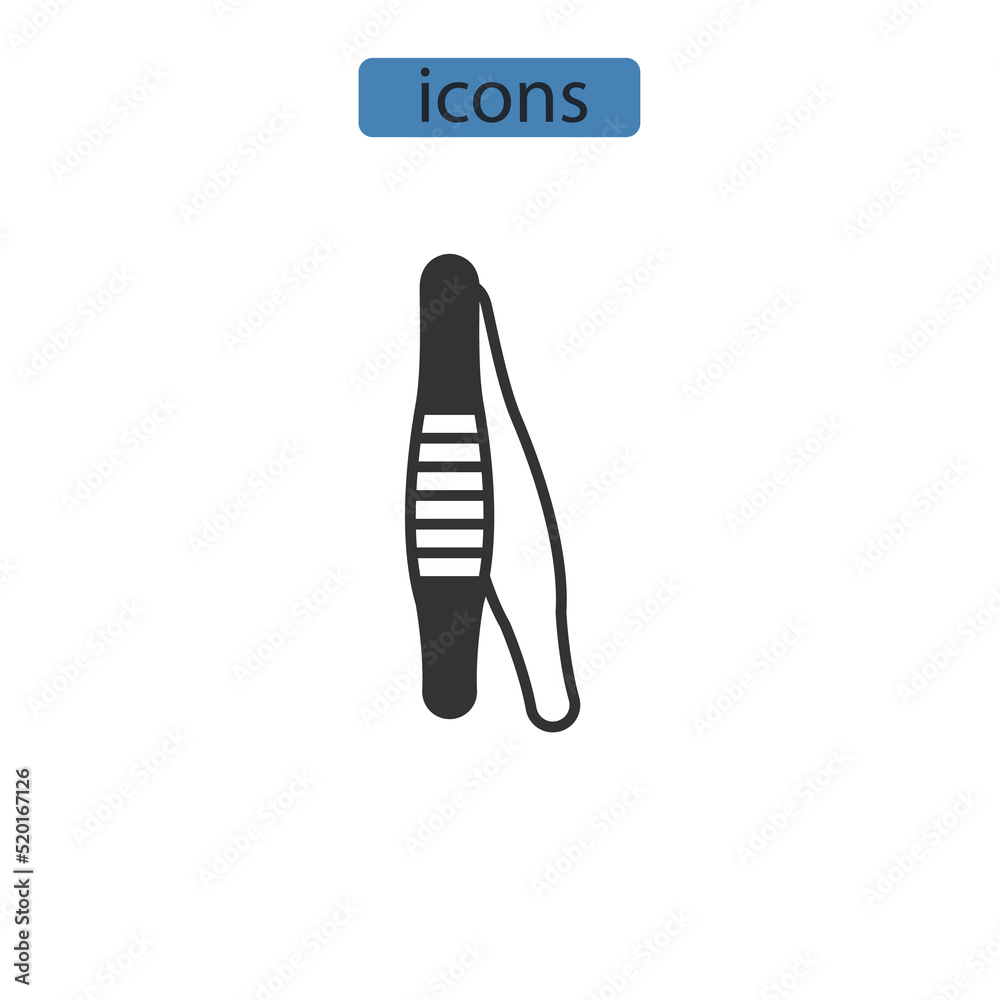 Tweezers icons symbol vector elements for infographic web Tweezers icons symbol vector elements for infographic web
