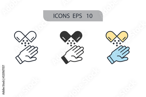 vitamin icons  symbol vector elements for infographic web