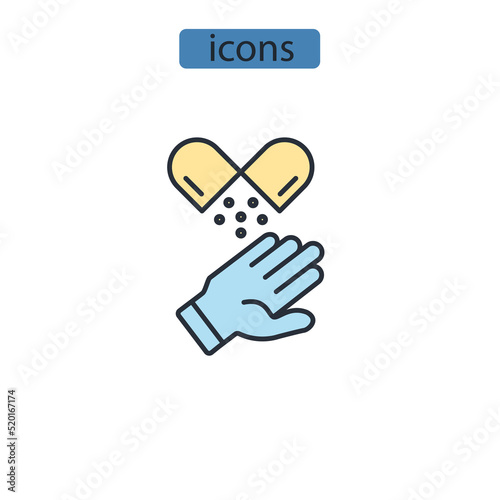 vitamin icons  symbol vector elements for infographic web