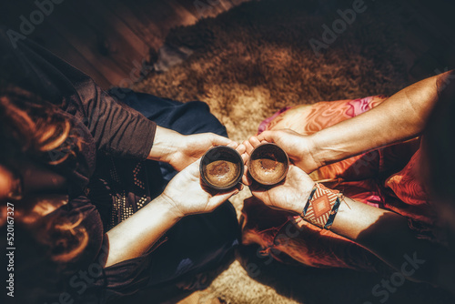 Cacao ceremony, heart opening medicine. Ceremony space.