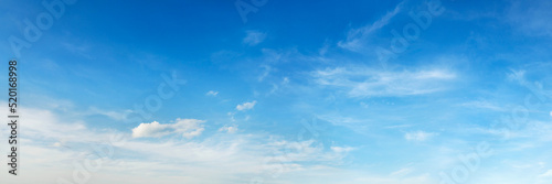 panorama blue sky with white cloud background