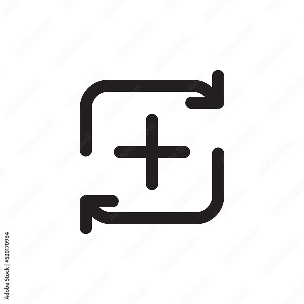 Obraz premium Remix button icon vector of social media element