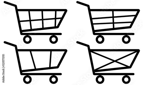 Shopping Carts Icon. Vector illustration