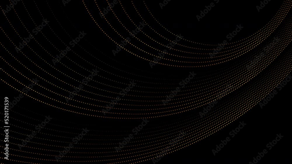 Luxury abstract background with golden dotted curved wavy lines. Seamless looping futuristic motion design. Video animation Ultra HD 4K 3840x2160 Luxury abstract background with golden dotted curved wavy lines. Seamless looping futuristic motion design. Video animation Ultra HD 4K 3840x2160