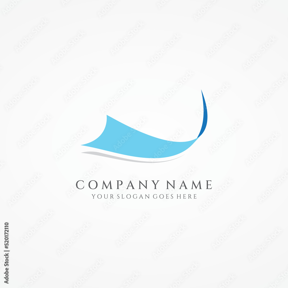 Abstract logo in swoosh style with modern colors.Logo can be used for business or company.Template vector design. Abstract logo in swoosh style with modern colors.Logo can be used for business or company.Template vector design.