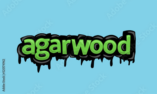AGARWOOD background writing vector design
