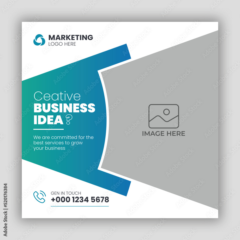 Obraz premium Digital marketing web banner and social media post template