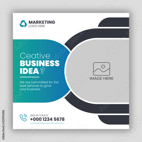 Digital marketing web banner and social media post template