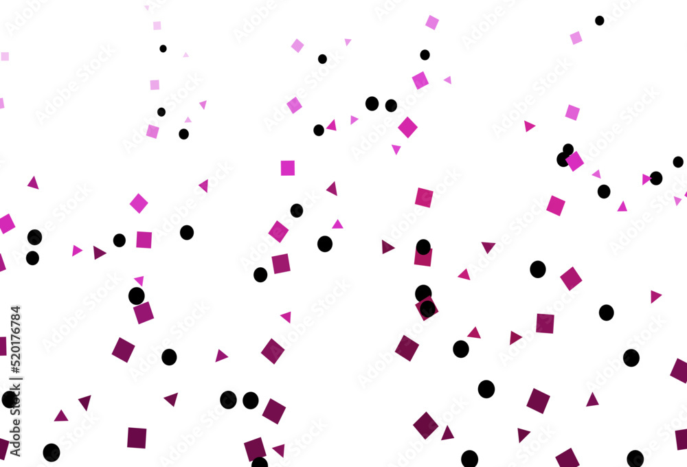 Light Pink vector cover in polygonal style with circles.