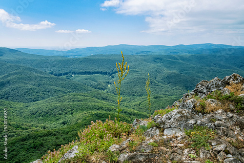 View from Vapenna - Rostun hill, Little Carpathians, Slovakia photo