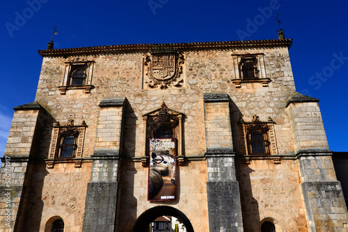 Ruta del Cid, The way of El Cid (memory to national hero El Cid Campeador) , 16th century Archive building, Archive Arch, Covarrubias., Burgos province, Castilla-León, Castile and León, Spain, Europe photo