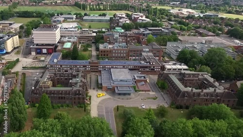 Aerial view of university of hull Campus, Cottingham road, Kingston upon Hull, Yorkshire. Hull University. Public research college photo