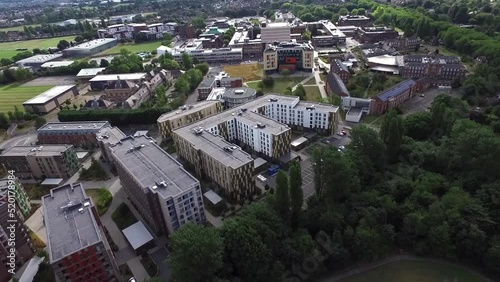 Aerial view of university of hull Campus, Cottingham road, Kingston upon Hull, Yorkshire. Hull University. Public research college photo