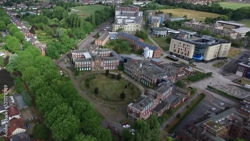 Aerial view of university of hull Campus, Cottingham road, Kingston upon Hull, Yorkshire. Hull University. Public research college photo