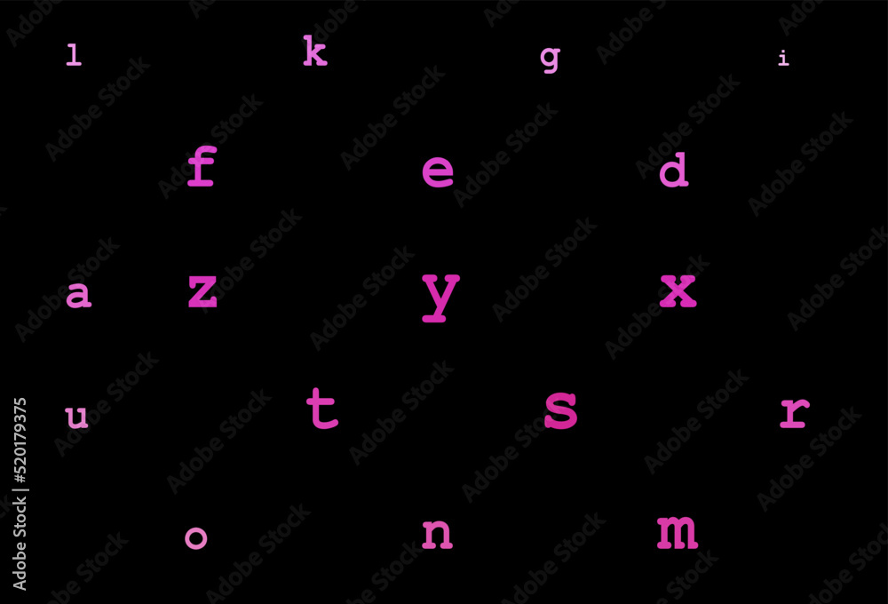 Dark pink vector cover with english symbols. Dark pink vector cover with english symbols.