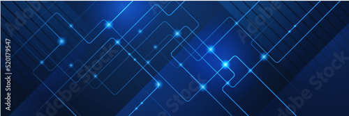 Abstract technology concept. Circuit board, high computer color background. Vector illustration. blue technology digital banner design