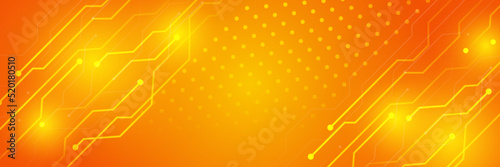 Vector banner design circuit board. Illustration Abstract modern futuristic, engineering, technology background. Futuristic digital science technology concept for web banner template or brochure