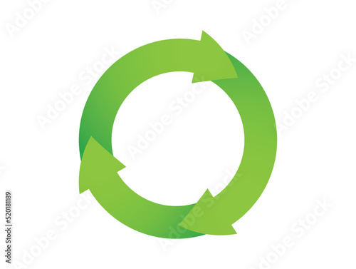 Recycle icon vector Green triangular eco recycle icons