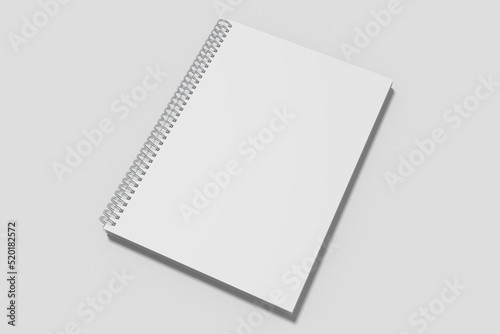 A5 Spiral Notebook Blank Mockup