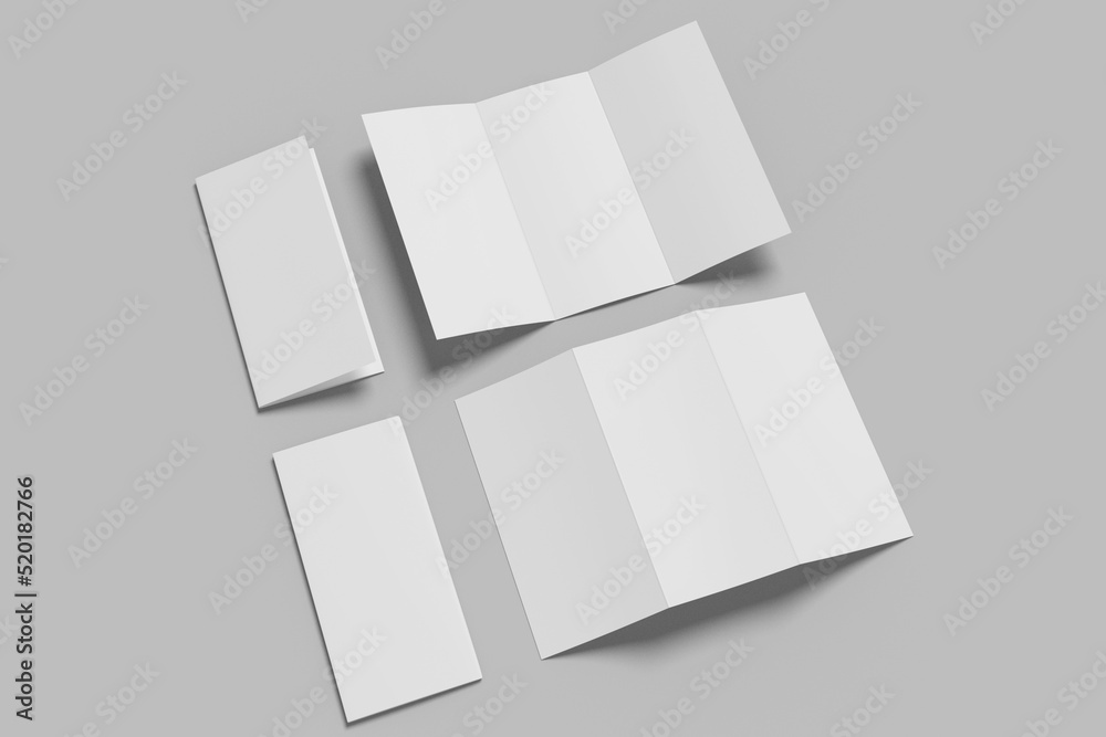 Trifold Brochure Blank Mockup Trifold Brochure Blank Mockup