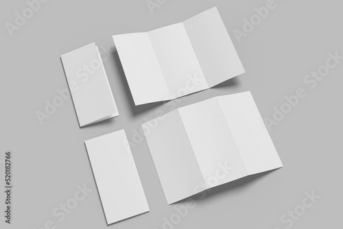 Trifold Brochure Blank Mockup