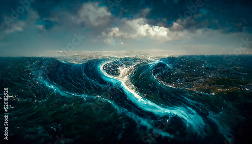 Fantasy seascape with beaut...