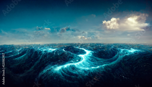 Fantasy seascape with beaut...
