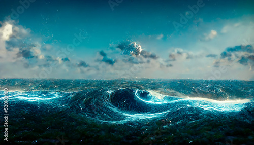 Fantasy seascape with beaut...
