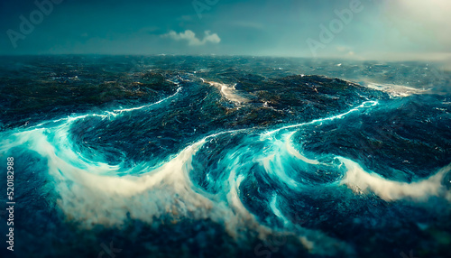 Fantasy seascape with beaut...