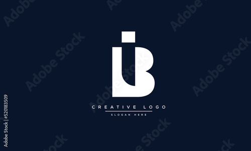 Alphabet letters Initials monogram logo BI, IB, B and I
