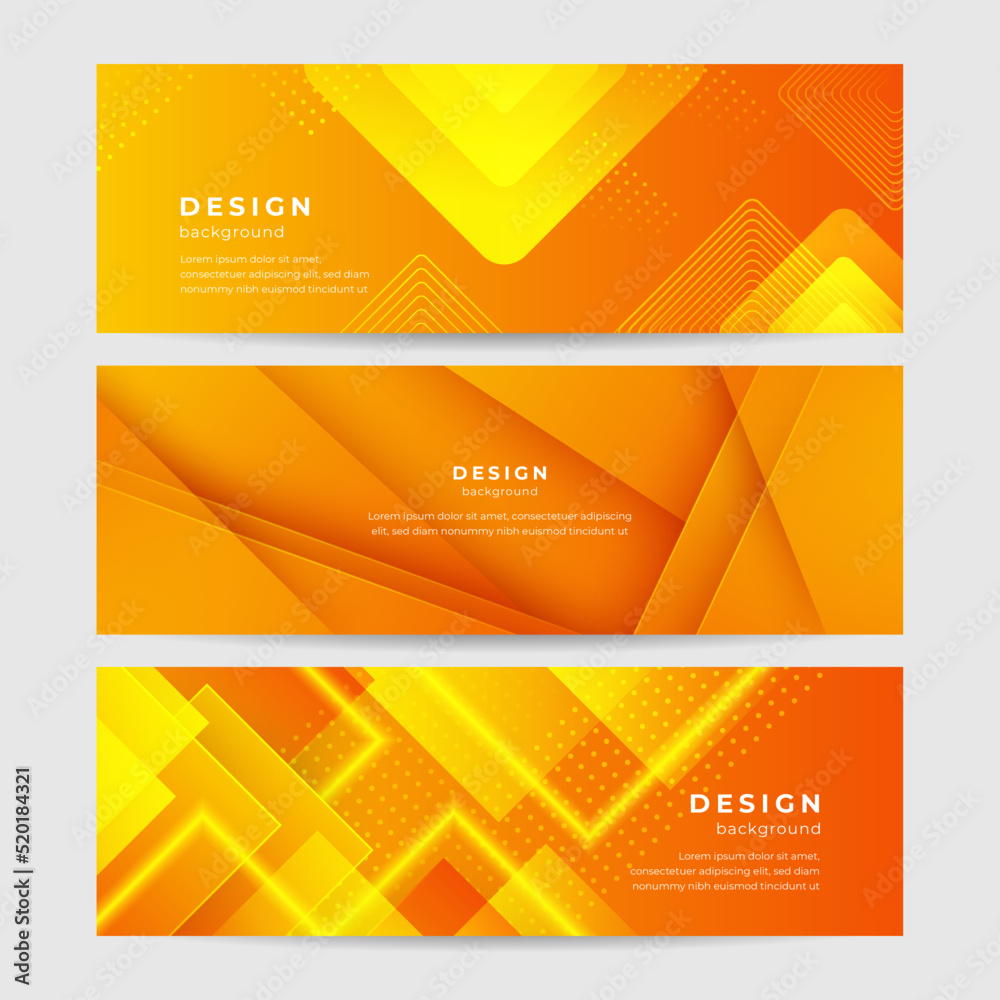 Fototapeta premium Modern minimal orange background design. Abstract orange banner vector illustration. Yellow orange vector abstract graphic design. Banner Pattern background template.