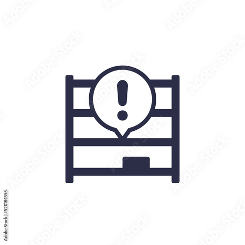 empty inventory, supply shortage icon