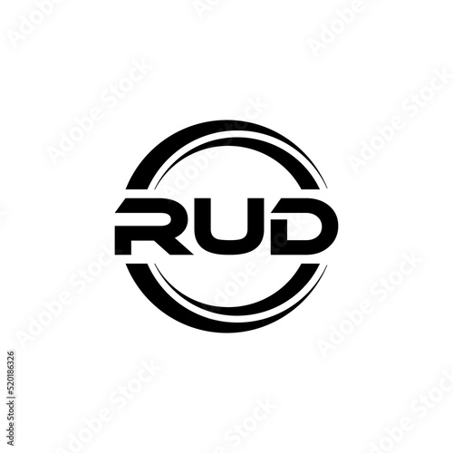 RUD letter logo design with white background in illustrator  vector logo modern alphabet font overlap style. calligraphy designs for logo  Poster  Invitation  etc.