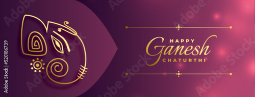 stylish indian festival ganesh chaturthi greeting wishes card banner