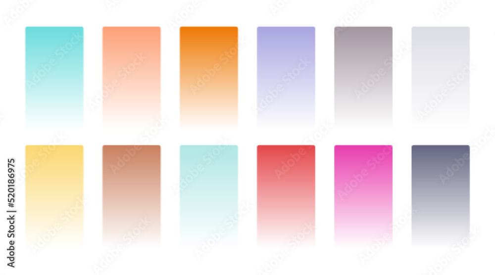 Naklejka premium elegant pastel color soft gradient combination set