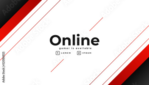 flat game banner background for online gaming