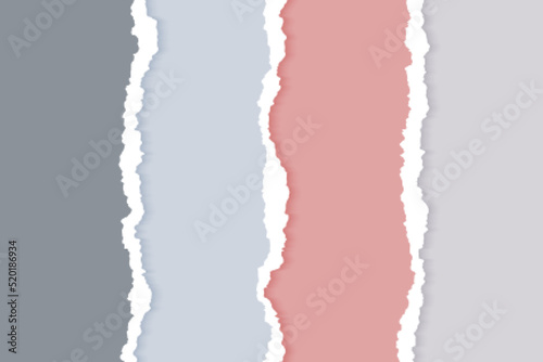 pastel color ripped torn paper sheets