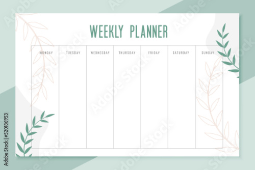 weekly planner todo list organizer template design