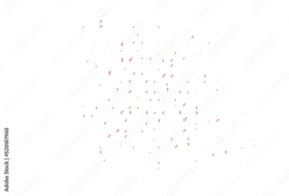 Light red vector texture with male, female icons. Light red vector texture with male, female icons.