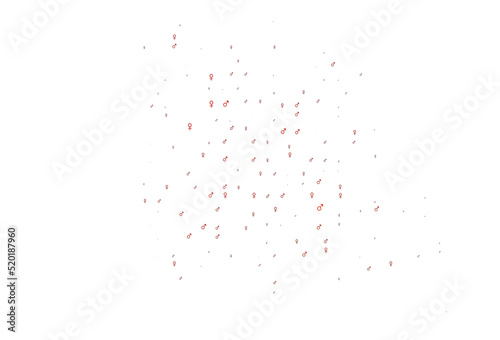 Light red vector texture with male  female icons.