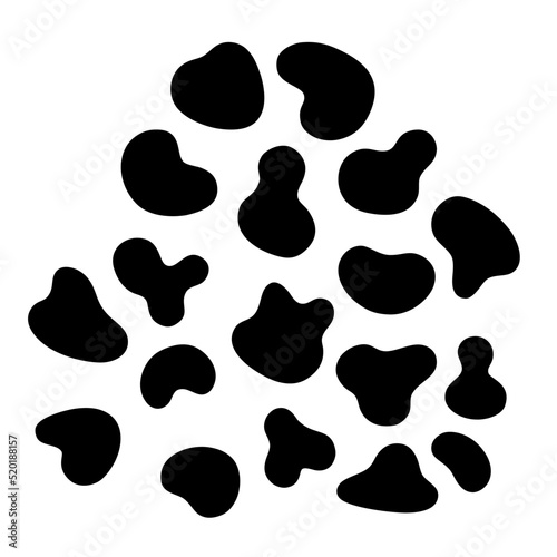 Vector illustration of cow pattern on white background.