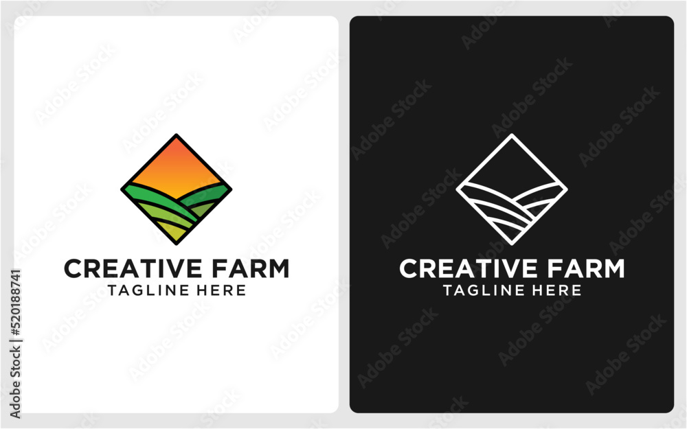 CREATIVE FARM LOGO DESIGN SIMPLE LINE MODERN 3 CREATIVE FARM LOGO DESIGN SIMPLE LINE MODERN 3