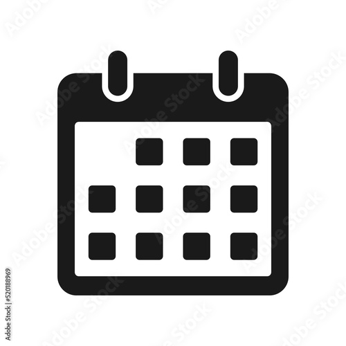 Calendar on the wall icon. Schedule, date icon symbol vector illustration