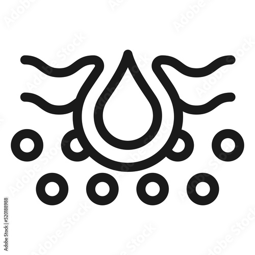 Moisture line icon vector. Moisturizing cream. Skincare illustration