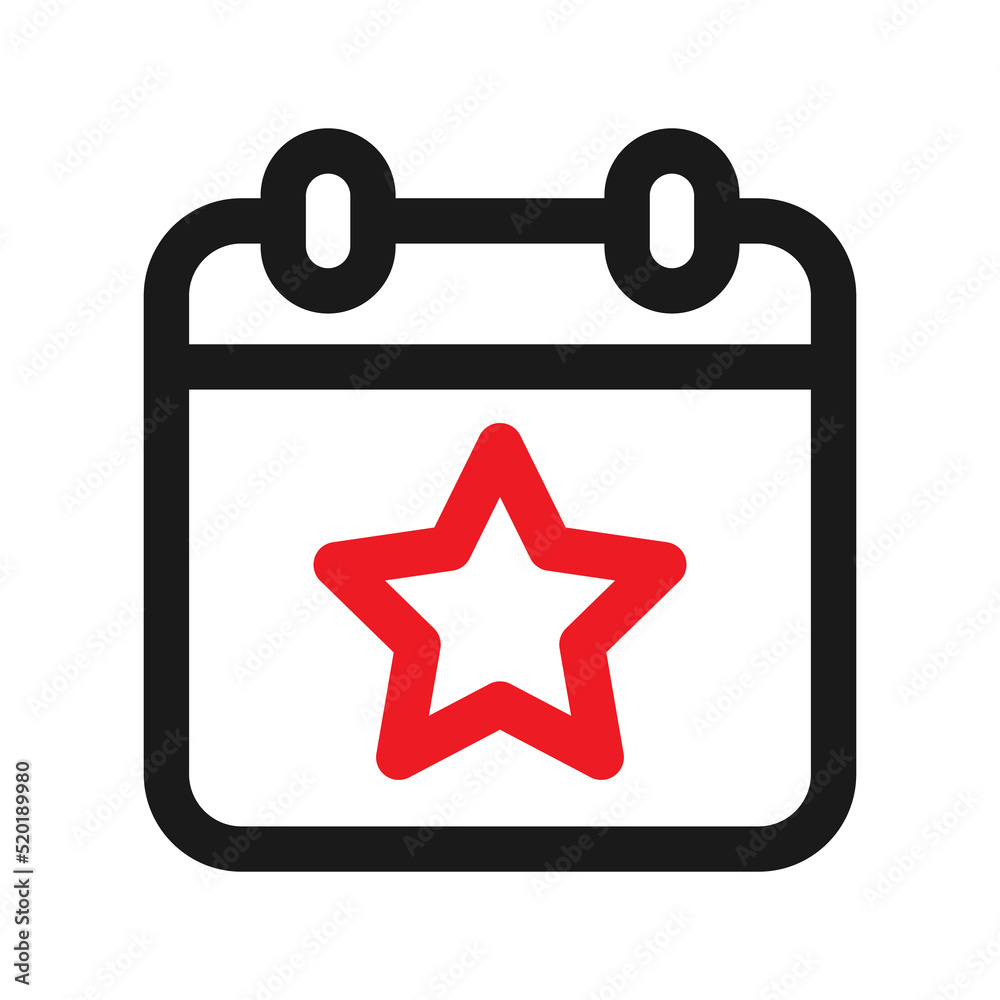 Event or Calendar With Star icon. Event Schedule symbol illustration Event or Calendar With Star icon. Event Schedule symbol illustration