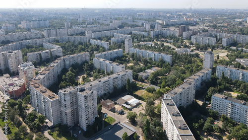 Aerial view of the largest residential area in the city of Kharkiv  © Андрей Макаров