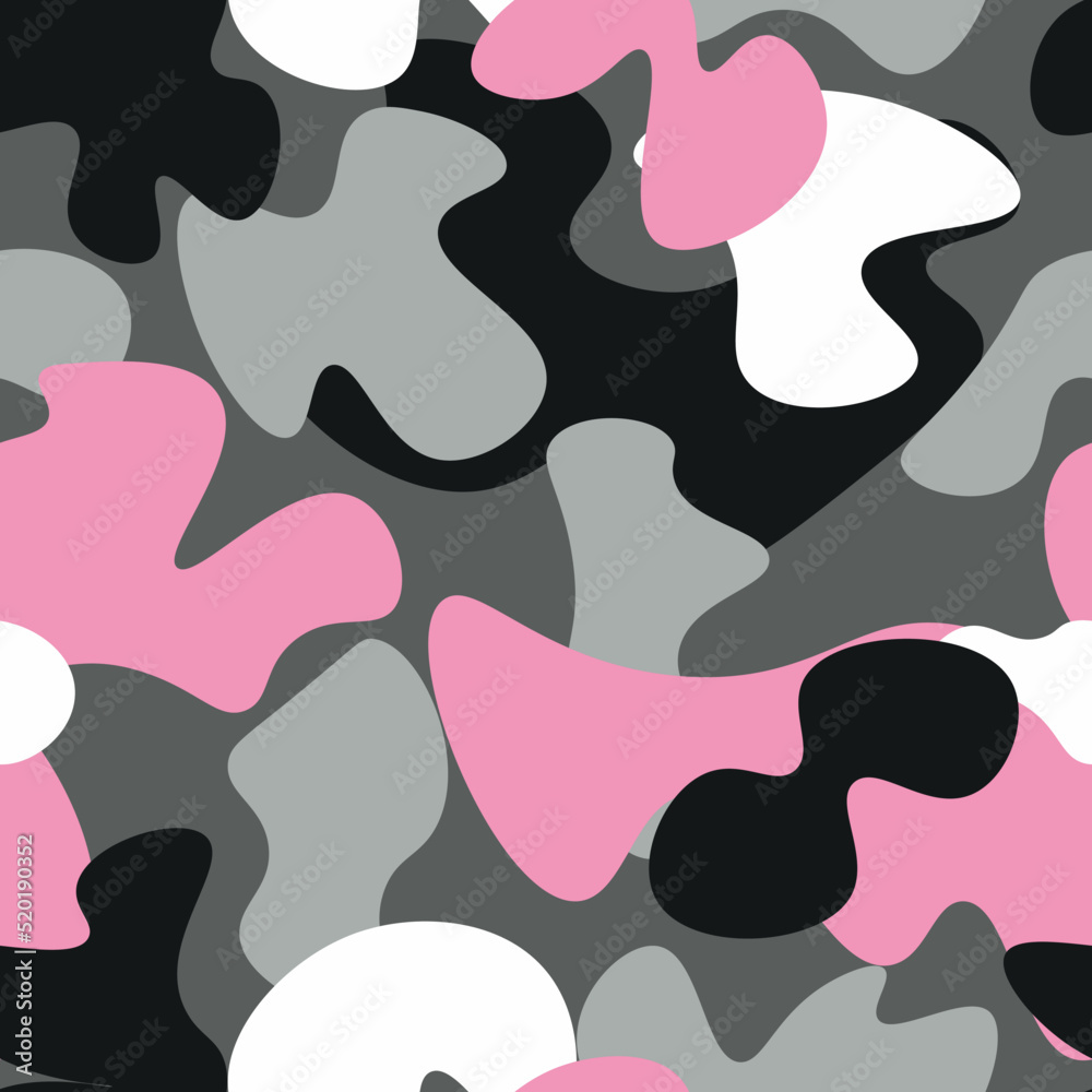 Camouflage texture seamless pattern. Abstract modern military camo background for fabric and fashion textile print. Vector illustration. Camouflage texture seamless pattern. Abstract modern military camo background for fabric and fashion textile print. Vector illustration.